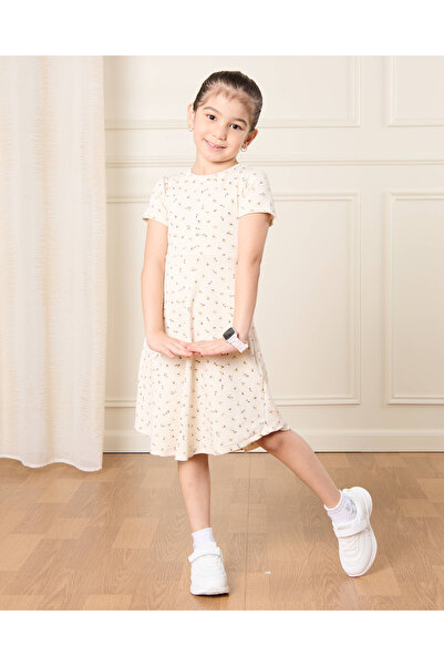 REDTAG Girls Grey And Navy Embellished Dress Set (Pack of 2)