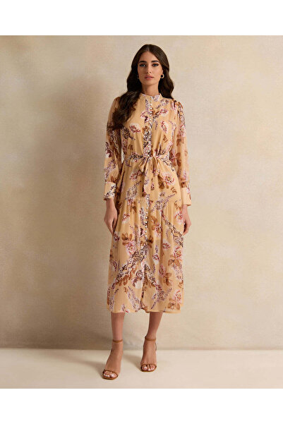 REDTAG Women Assorted Printed Long Sleeve Maxi Dress