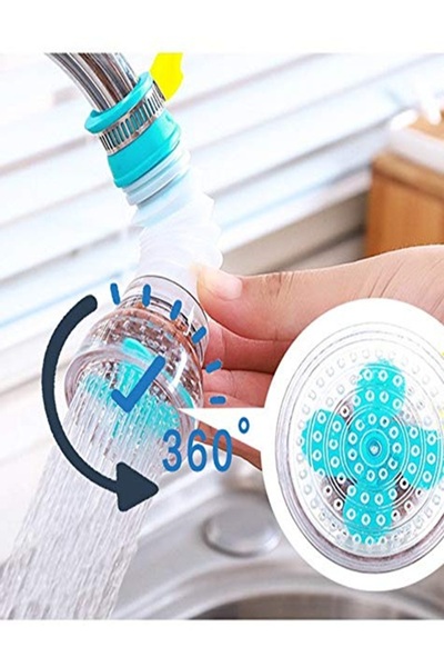 Generic Pack of 2 Flexible 360° Rotating Kitchen Faucets – Clip-On Taps with Water-Saving Fan Nozzle