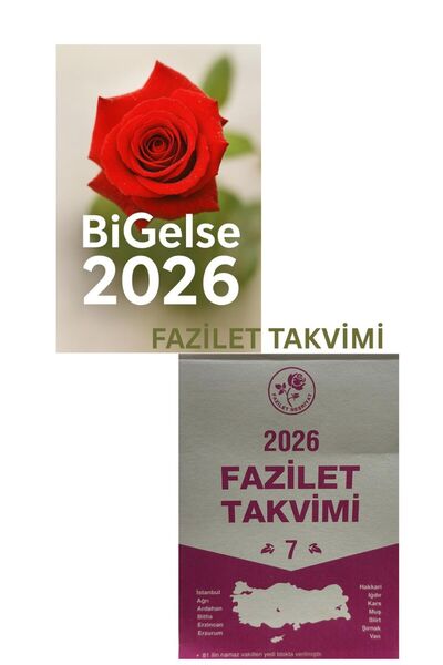 Fazilet Neşriyat BiGelse 2026 Hayat Rehberimiz Fazilet Blok Takvimi 7 Bölge Y...