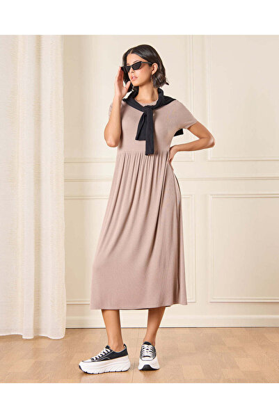 REDTAG Women Beige Maxi Dress