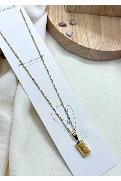 staınless steel FINE GOLD KÜLÇE MODEL ÇELİK KOLYE
