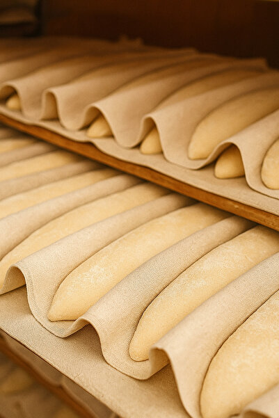 ÇIQRIK HOME Dough Bread Making Cloth 1 Piece Cotton Natural Cloth with Stitched Edges 50 X 70