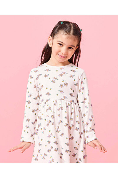 REDTAG Girls Green And White Printed Dress Set (Pack of 2)