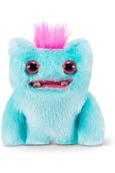 TOYFEST Mini Collectible Zuru Fuggler Baby Fuggs Funny Ugly Plush Toy Wide Eyed Weirdo Blue 9cm