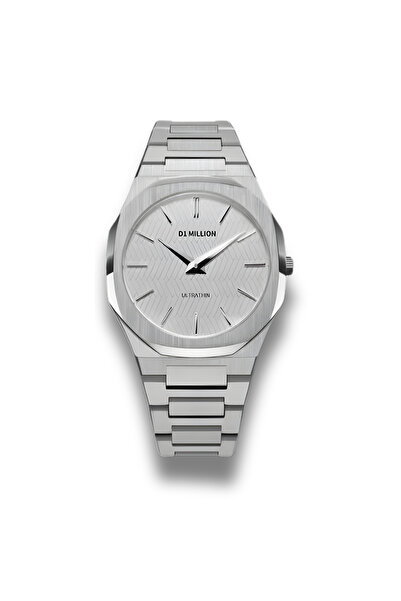 d1million D1 Million Men's Luxury Full Stainless Steel Watch with Engraved Silver Dial