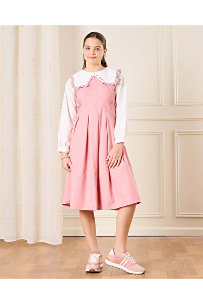 REDTAG Senior Girls Pink Uniform Dress