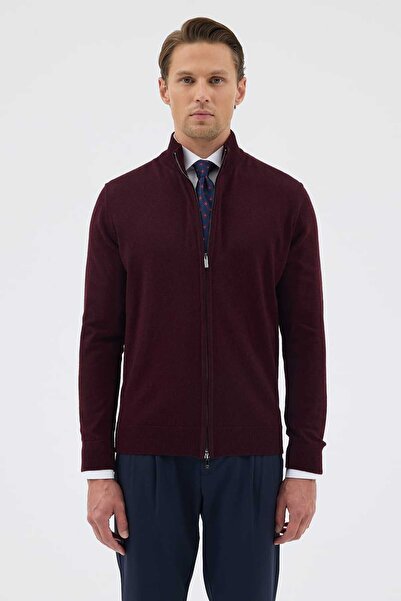 Paşahan Double Zippered Wool Knit Cardigan