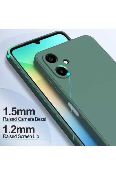 m.tk moveteck Samsung Galaxy A07 Kılıf Kamera Korumalı Yumuşak Renkli Silikon + 9H Ekran Koruyucu Cam 2in1 Set