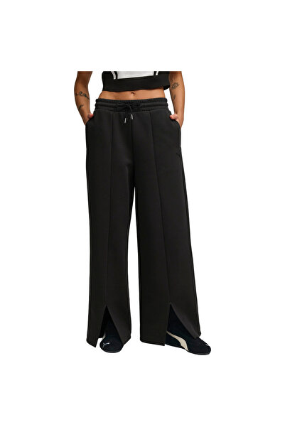 Puma Trousers Wardrobe Ess Relaxed Pants Dk, Black, Women