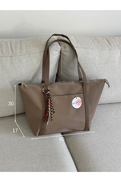 BAGLOVİS Charm Askili Large Dark Vison Women's Shoulder Bag En45 Boy30