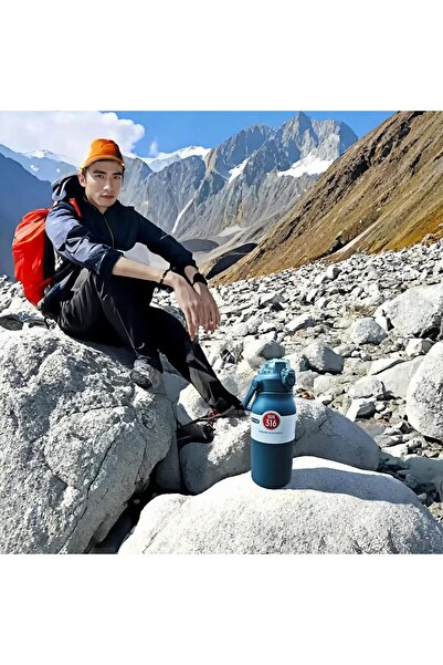 desselan ZZTLHDS Stainless Steel Water Bottle with Straw, 32 oz (Grey)