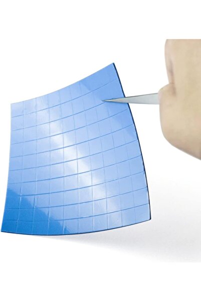 KASTWAVE وسادات حرارية — سيليكون موصل ناعم أزرق، 100 قطعة 10×10×1 مم (للدوائر المتكاملة، ووحدات تخزين الحالة الصلبة، ووحدة المعالجة المركزية، ووحدة معالجة الرسومات)