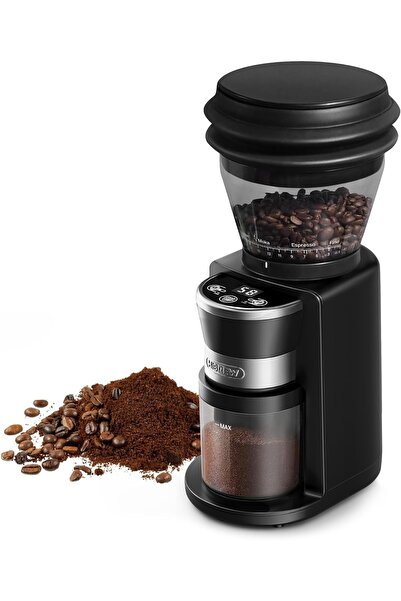 HIBREW مطحنة حبوب القهوة، مطحنة كهربائية مخروطية 31 ترسًا للإسبريسو/التركي/الصب