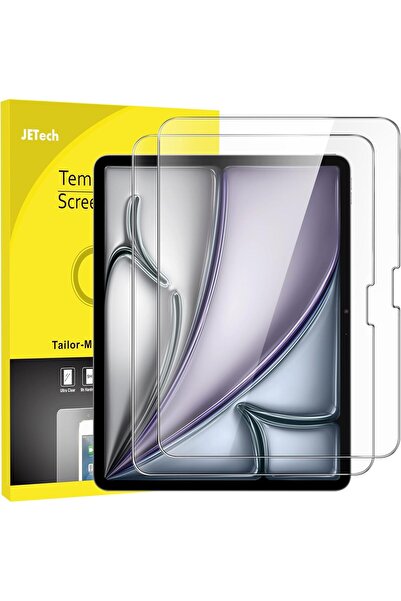 JETech واقي شاشة من الزجاج المقوى لجهاز iPad Air مقاس 13 بوصة M3/M2 (2025/2024) - شفاف عالي الوضوح 9H، عبوة من