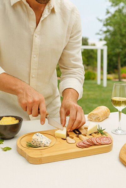 CasaPetra Cheese Cutting and Presentation Set Wooden