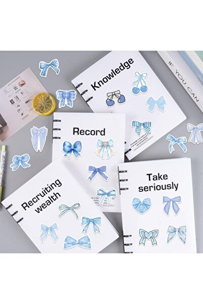 KASTWAVE ملصقات فينيل زرقاء - ملصقات جمالية مقاومة للماء للزجاجات وأجهزة الكم...