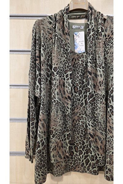 Park Moda Leopard Shawl Blouse