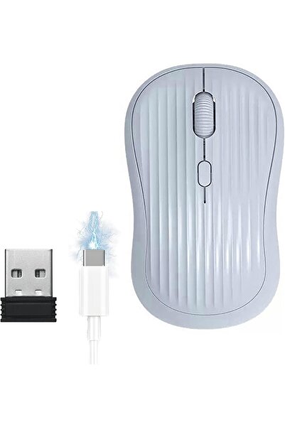 KASTWAVE 2-in-1 Wireless Bluetooth Mouse (BT5.0/3.0 + 2.4GHz), Silent, Rechargeable
