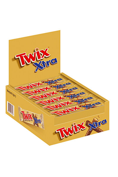 Twix Xtra baton cu biscuit si caramel invelit in ciocolata cu lapte, 30 de bu...