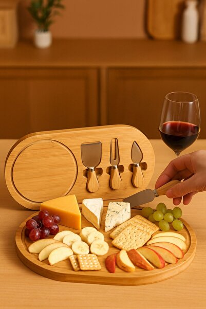 CasaPetra Cheese Cutting and Presentation Set Wooden