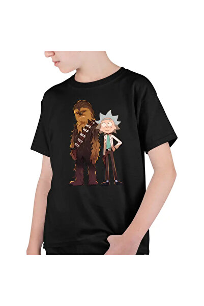 OEM Tricou Copii Baieti Rick and Morty Chewbacca Star Wars