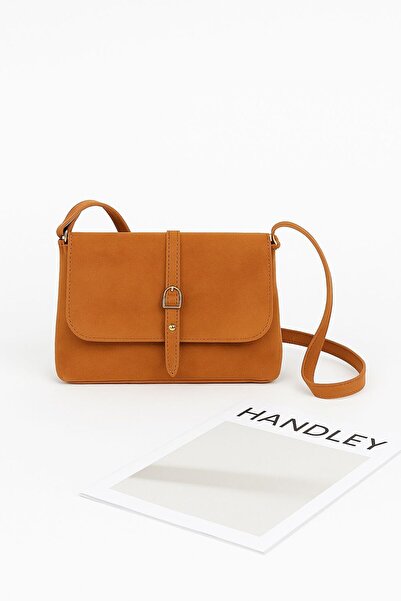 Handley Süet Kadın Omuz ve Çapraz Çanta – Minimalist Şık Tasarım