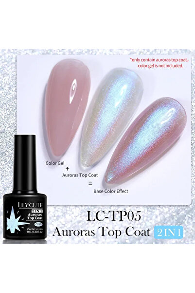 Born Pretty Lily Cute 2in1 Auroras Top Coat/2'si 1 Arada Aura Top Coat(TP05)-7ml
