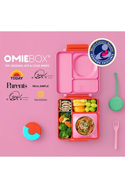 OMIE Box Insulated Kids Bento Lunchbox with Thermos — Leakproof, 3 Compartments