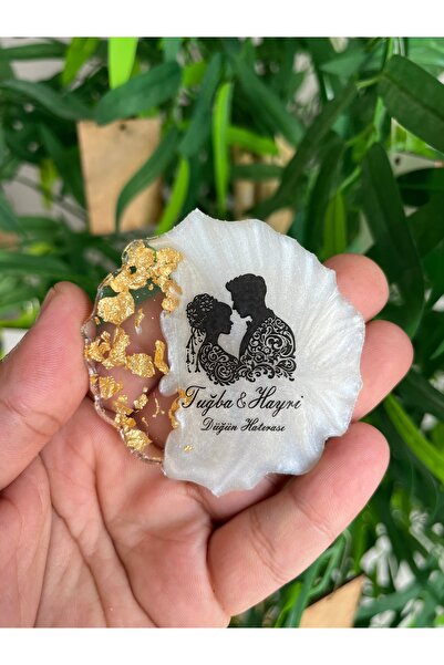 Uğur efendi şekerleme Epoksi Magnet 7 Cm 25 Adet Düğün Magneti Düğün Hatırası...