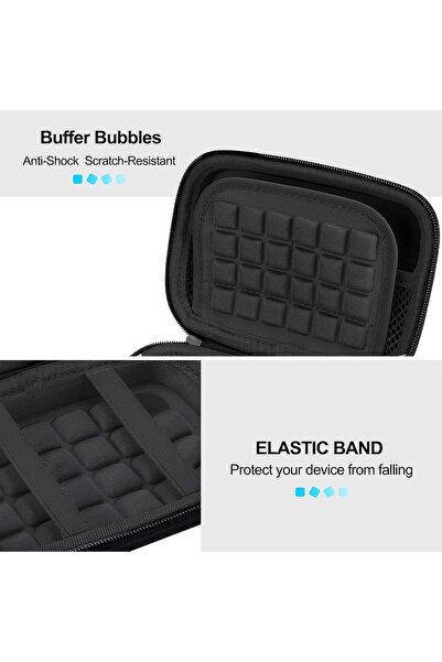 Lacdo Shockproof Portable External Hard Drive Case for 1–6TB (Black)