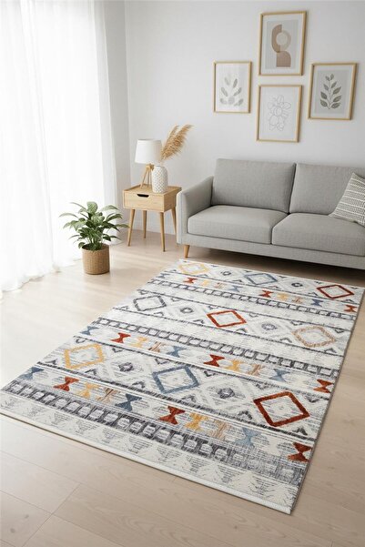 outlet halı deposu istanbul halı deposu Renkli Bohem Dokulu Etnik İskandinav ...