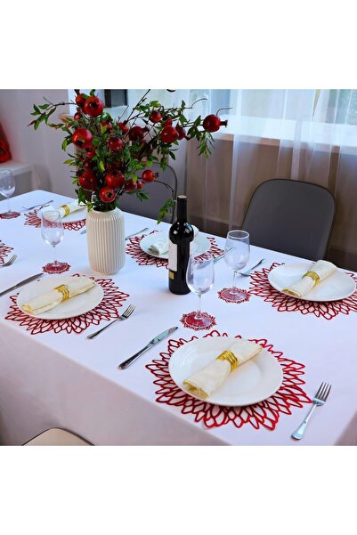 Yenigeldi 1 Piece Floral Non-Slip Placemat Floral Pattern Washable Vinyl