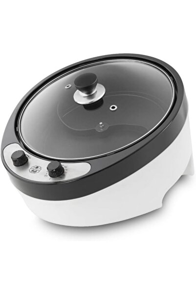 ALSAIF 1200W Electric Coffee Roaster, Non-stick, 800g, White (E02306)