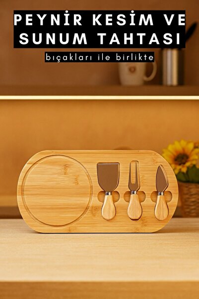 CasaPetra Cheese Cutting and Presentation Set Wooden