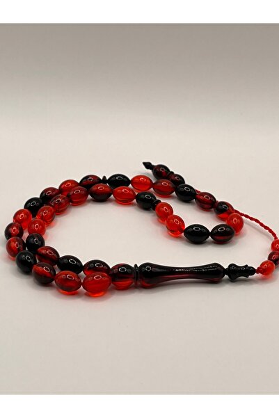 Asdomias Kırmızı-Siyah 33’lü Tesbih – Şık ve Hafif Günlük Model