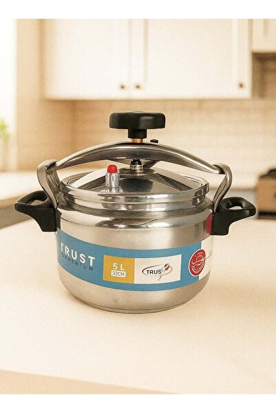 Trust Aluminum Pressure Cooker Silver 5 Liter