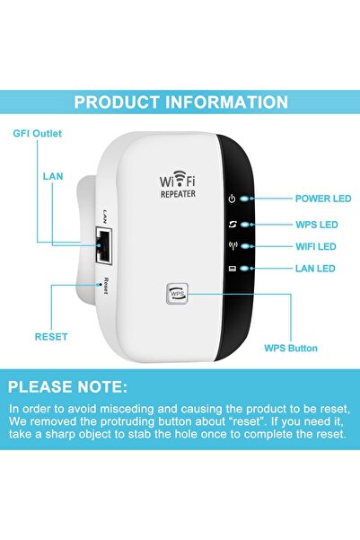 007 WiFi Extender Repeater – Covers up to 5000 sq ft, Supports 50 Devices, Ethernet Port (OSHIMA)