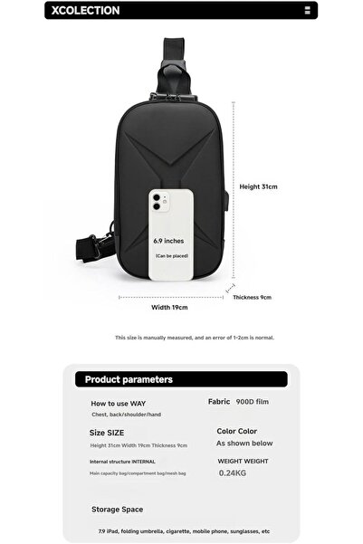 Generic Men's Anti-Theft Crossbody Bag