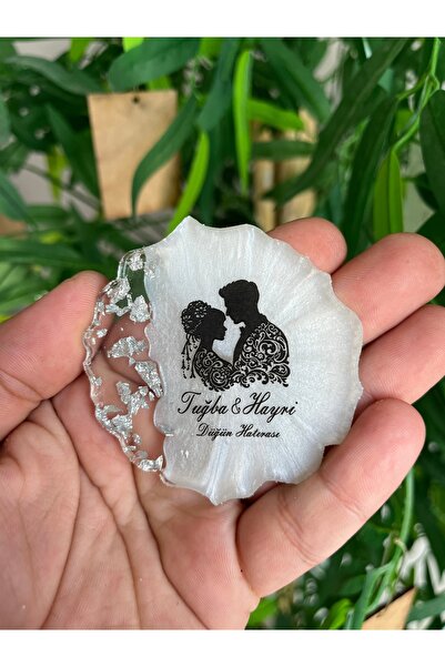 Uğur efendi şekerleme Epoksi Magnet 25 Adet Düğün Magneti Düğün Hatırası Bohç...