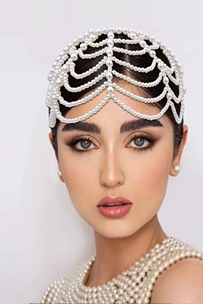 CAŞ DEKORASYON Λευκό χρώμα με πέρλες νυφικό/χένα/αρραβωνιαστικό/στέμμα νυφικο...