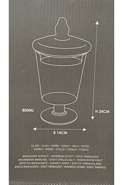 EH Excellent Houseware Sweet container with pink/purple color effect, 800 ml