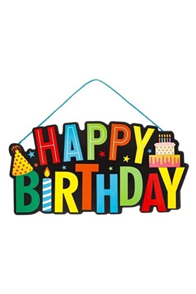 ANTBRO semn de petrecere suspendat din lemn, negru cu imprimeu colorat „La mu...