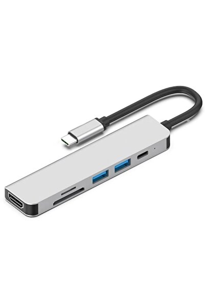 Cristalis Sale Professional Docking Station, Hub 6-in-1 CRISTALIS SALE™, Portable USB-C Adapter, 4K HDMI+PD 3.0+U