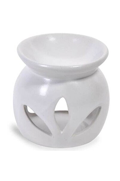 ANTBRO Suport ceramic alb pentru ulei parfumat — 7,5 x 8,5 cm, design elegant...