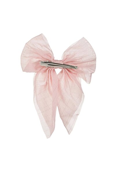 Jumbo Hair Clip, Jumbo, Bow, Pink, Organza, 12cm
