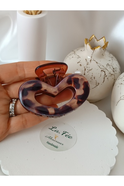 La fee aksesuar Leopard Print Women's Buckle Latch Hairpin