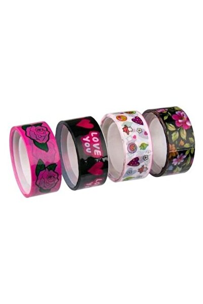 ANTBRO Set de bandă adezivă decorativă cu model – 4 buc x 15 mm x 5 m (ANTBRO)