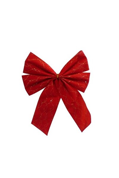 ANTBRO Fundă de Crăciun, roșie cu inserții cu sclipici, 18 x 25 cm