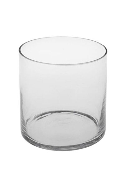ANTBRO Vază cilindrică din sticlă transparentă Ø12×12 cm – Eleganță versatilă...